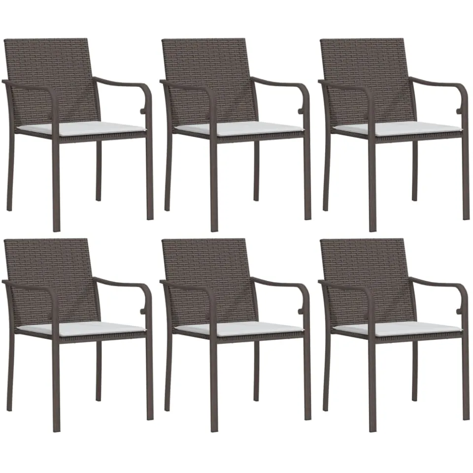 vidaXL 7-delige Tuinset met kussens poly rattan en staal, foto 3