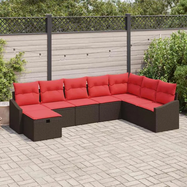 vidaXL Tuin Sofa Set 8 st poly rattan grijs, foto 2