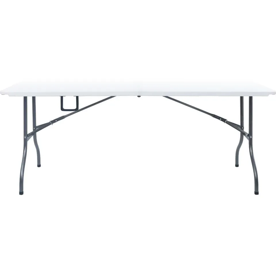 vidaXL Tuintafel inklapbaar 180x72x72 cm HDPE wit, foto 2