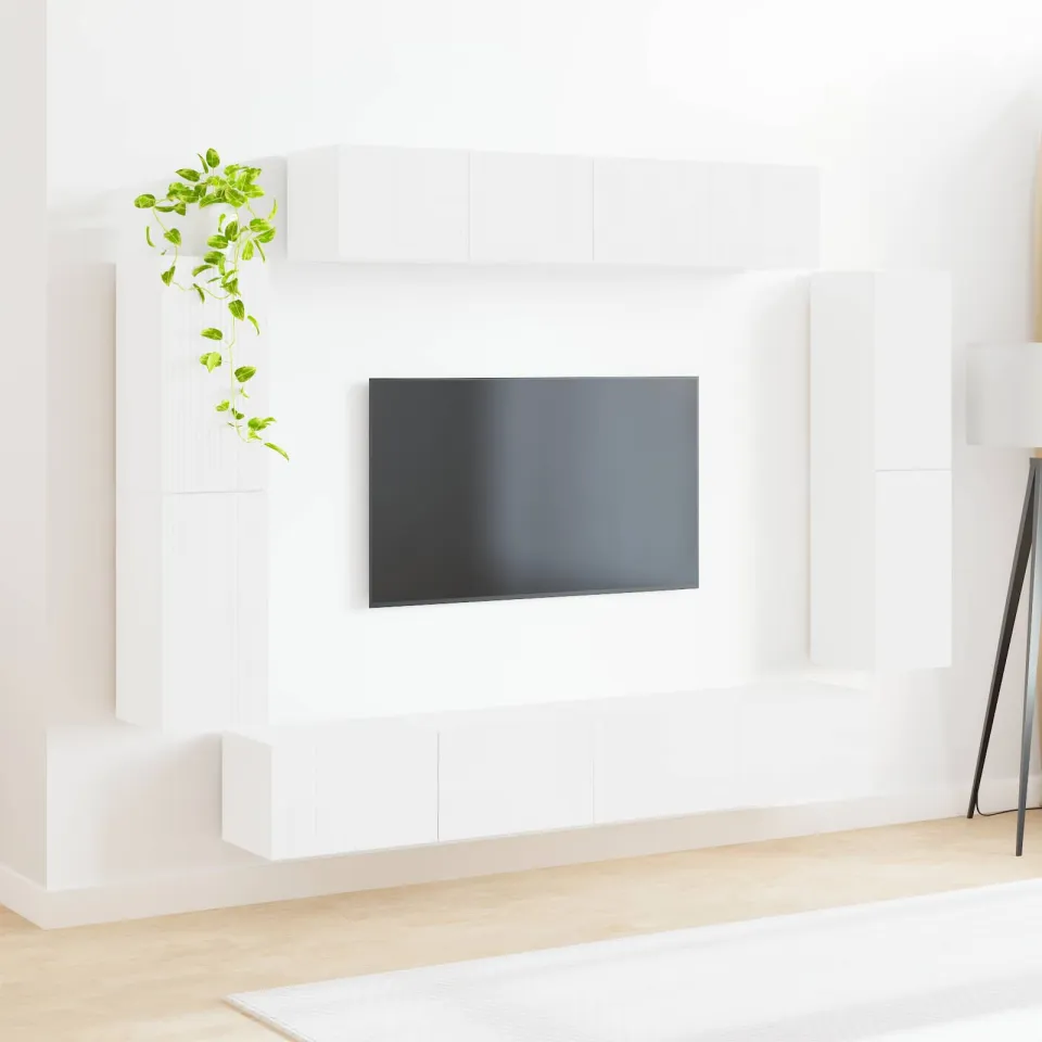vidaXL TV-kast 8 st 98 x 31 x 29,5 cm Hoogglans wit, foto 4