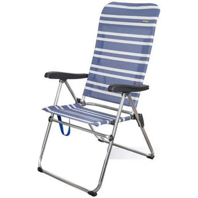 Colorbaby Vouwbare Stoel Colorbaby Mykonos Strand Aluminium 61 X 69 X 108 cm (61 X 69 X 108 cm) Wit,Blauw