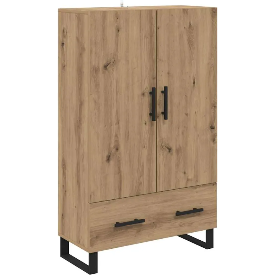vidaXL Highboard Artisan Eiken 69,5 x 30 x 115 cm Bewerkt hout, foto 3