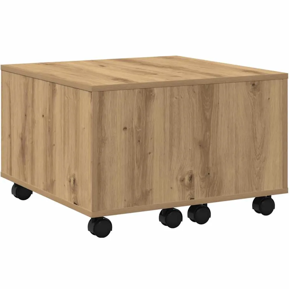 vidaXL Salontafel 60x60x38 cm bewerkt hout artisanaal eikenkleurig Bruin