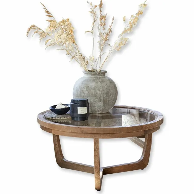 Loberon Salontafel Gradn Enclos bruin/helder