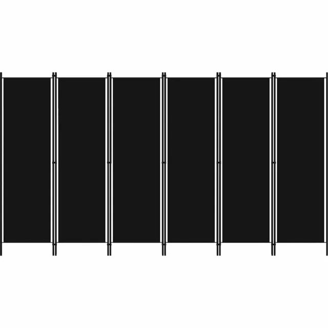 vidaXL Kamerscherm met 6 panelen 300x180 cm zwart