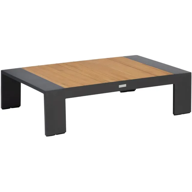 Exotan Salontafel Buiten Valerie - Teak - Antraciet - 30x80x120 anthracite