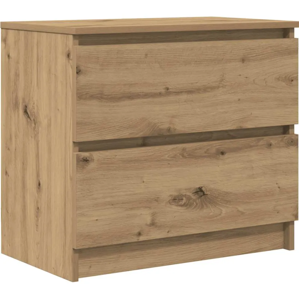 vidaXL Tv-meubel 60x35x54 cm bewerkt hout artisanaal eikenkleur Bruin