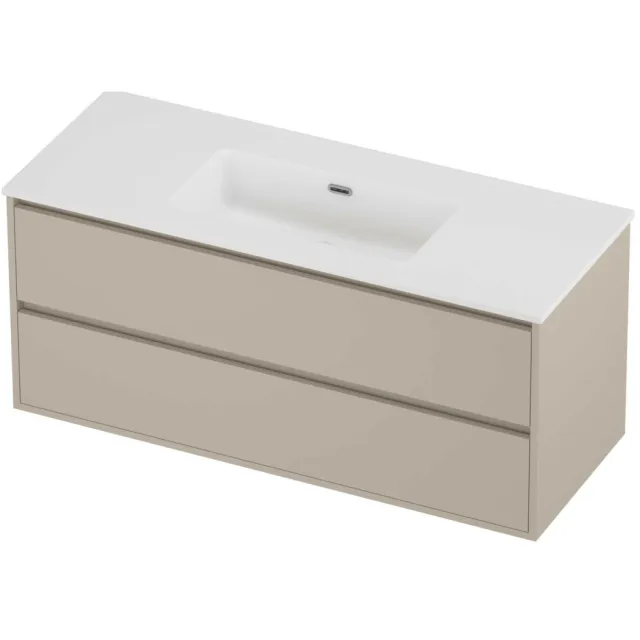 Proline Tribute Badmeubelset Porselein Elegant Enkel 120x46x54 cm Mat White Soft Linen Beige