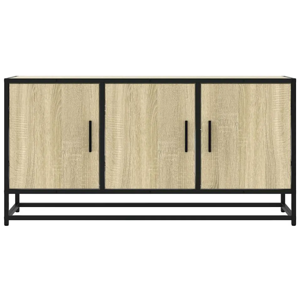 vidaXL Tv-meubel 100x35x50 cm bewerkt hout metaal sonoma eikenkleurig, foto 4