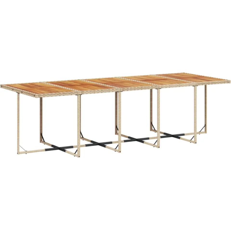 vidaXL 11-delige Tuinset met kussens poly rattan beige, foto 4