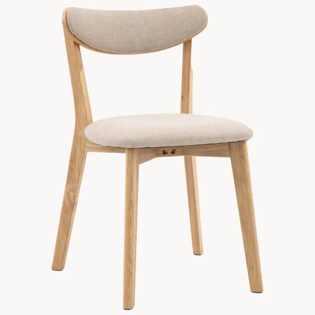 Gallery Direct Gestoffeerde stoelen Hatfield, 2 stuks Wit