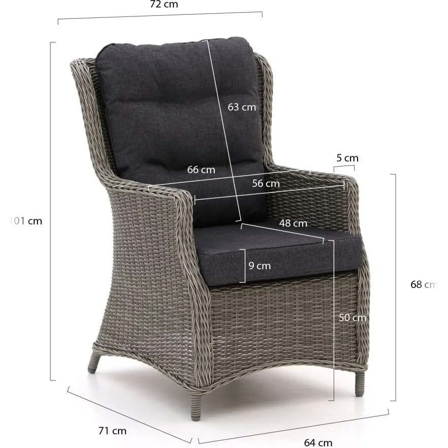 Intenso Furniture Intenso Milano dining lounge tuinstoel Grijs