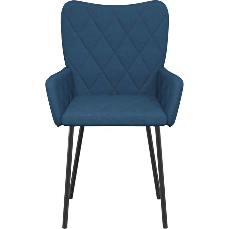 vidaXL Eetkamerstoelen 2 st stof blauw, foto 4