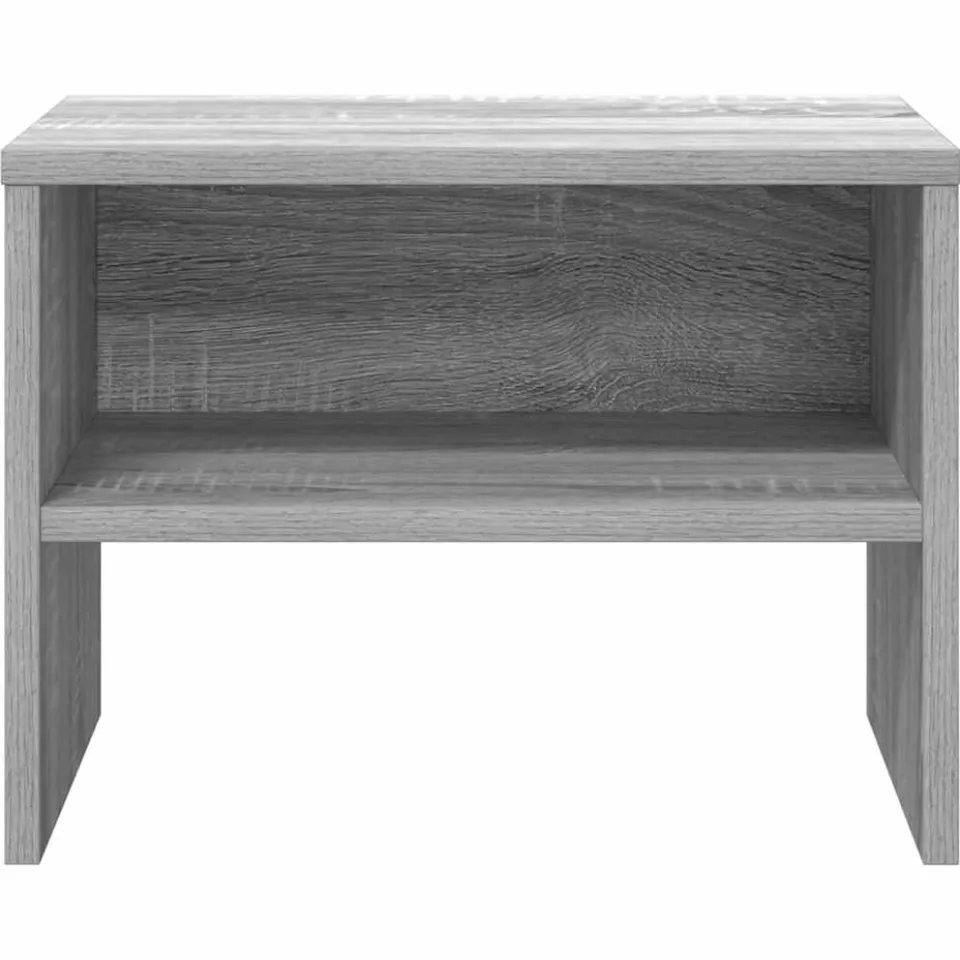 vidaXL Nachtkastje 40x30x30 cm bewerkt hout grijs sonoma eikenkleurig, foto 4