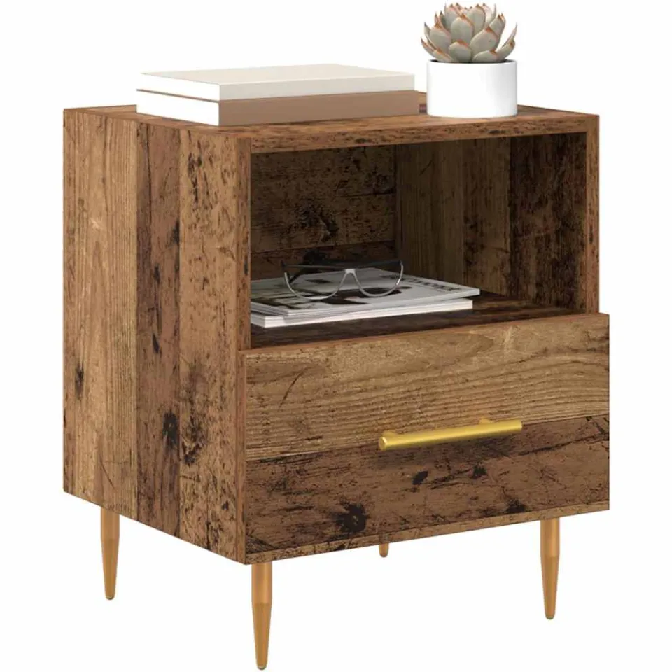 vidaXL Nachtkastje Bruin 40 x 35 x 47,5 cm Bewerkt hout