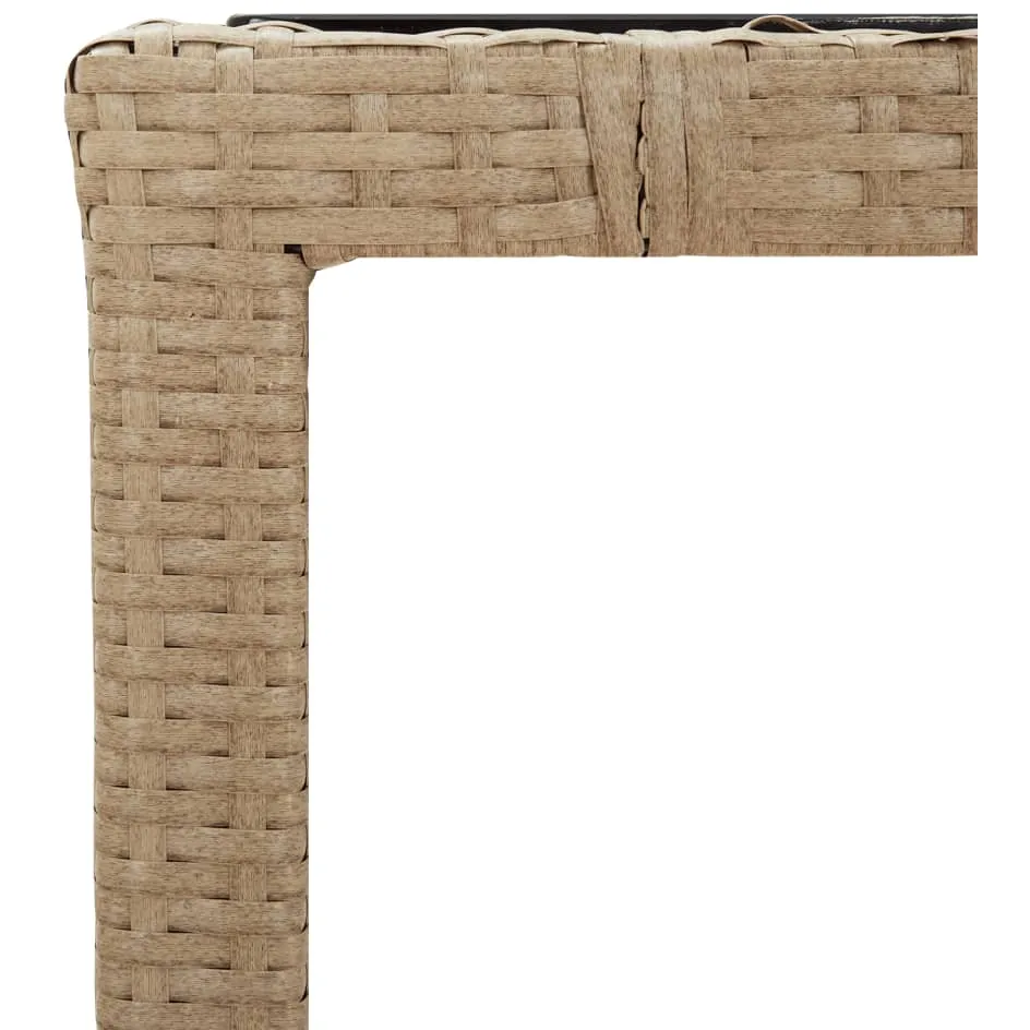 vidaXL 7-delige Tuinset met kussens poly rattan beige, foto 4