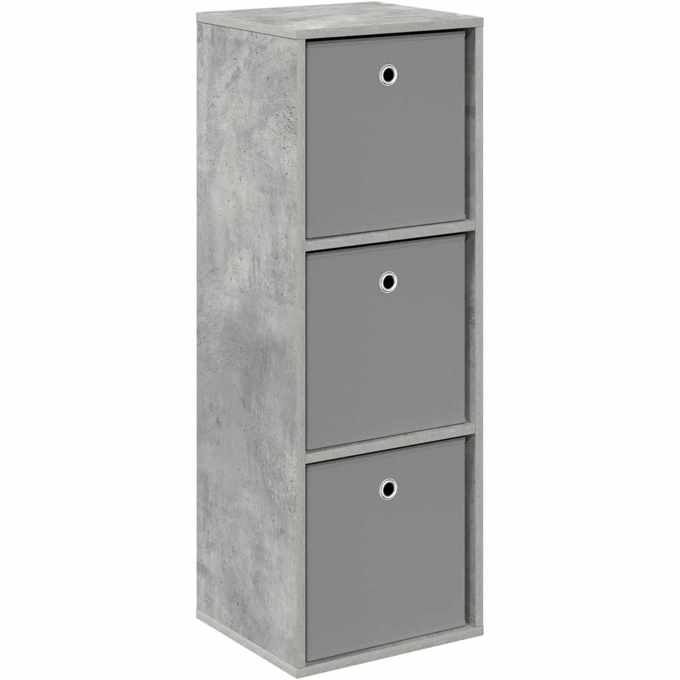 vidaXL Dressoir met lade Beton Grijs 35 x 32 x 99,5 cm