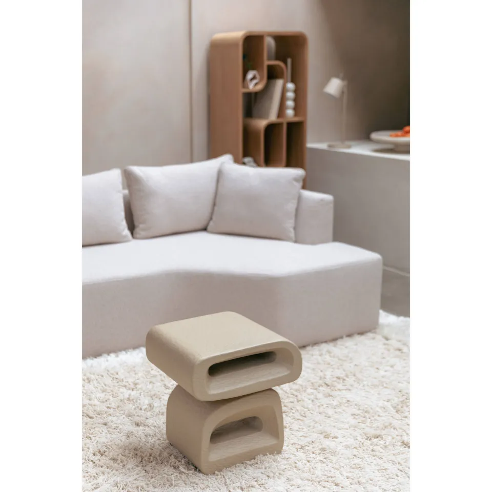 Zuiver Eddy bijzettafel beige, foto 5