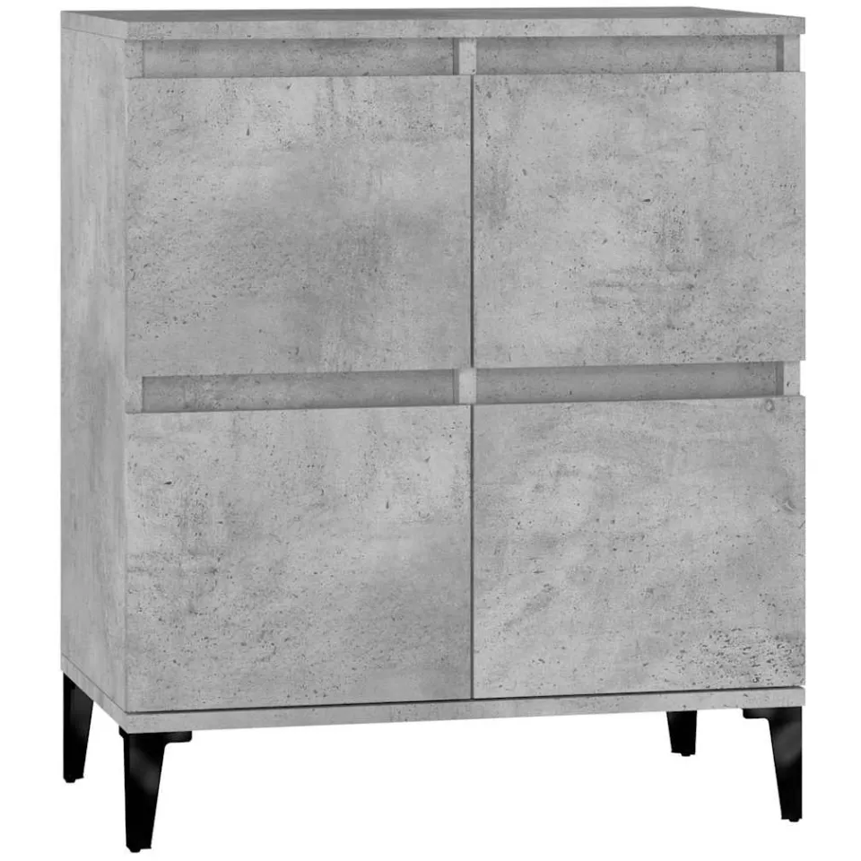 vidaXL Dressoir 60x35x70 cm bewerkt hout betongrijs grijs