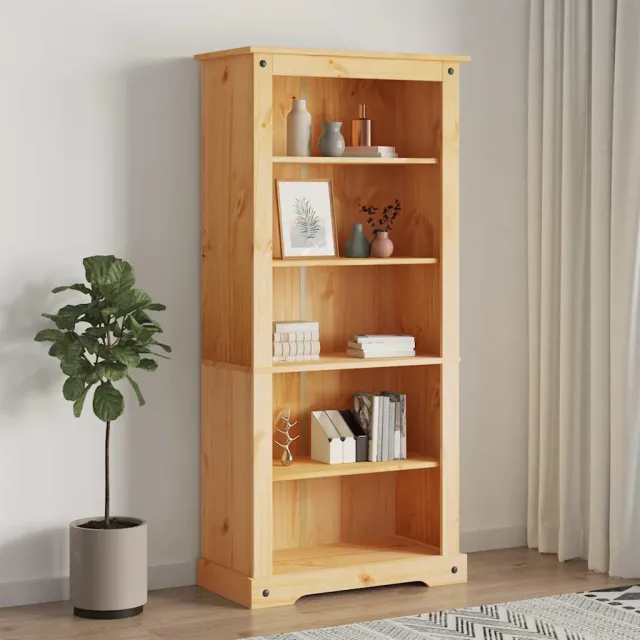 vidaXL Boekenkast met 5 planken Corona-stijl 80x40x170 cm grenenhout bruin, foto 2
