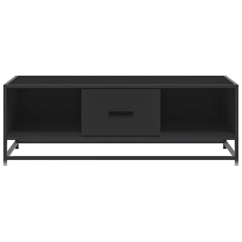 vidaXL Salontafel 100x57x35 cm bewerkt hout en metaal zwart, foto 4