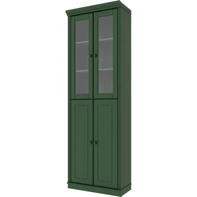 Notio Living Anita- Boekenkast 2 Glass2 Wooddoors Green Groen
