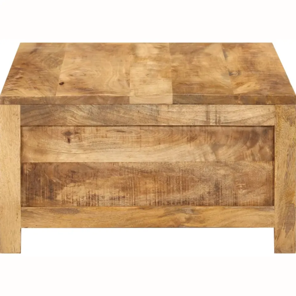 vidaXL Salontafel 80x55x30 cm massief mangohout bruin, foto 3