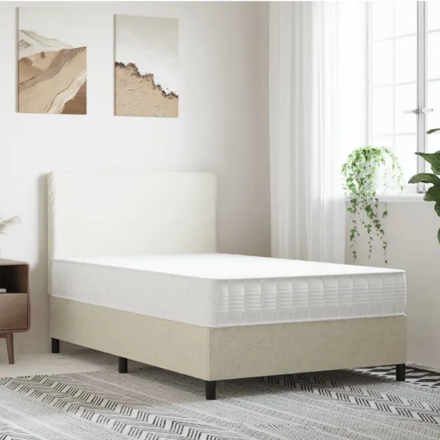 vidaXL Pocketveringmatras middelhard-hard 120x200 cm wit