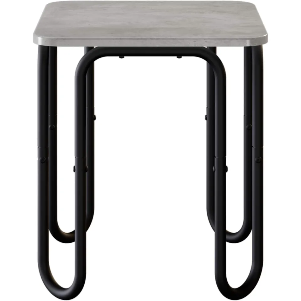vidaXL Salontafel Betongrijs 40 x 40 x 45 cm Bewerkt hout