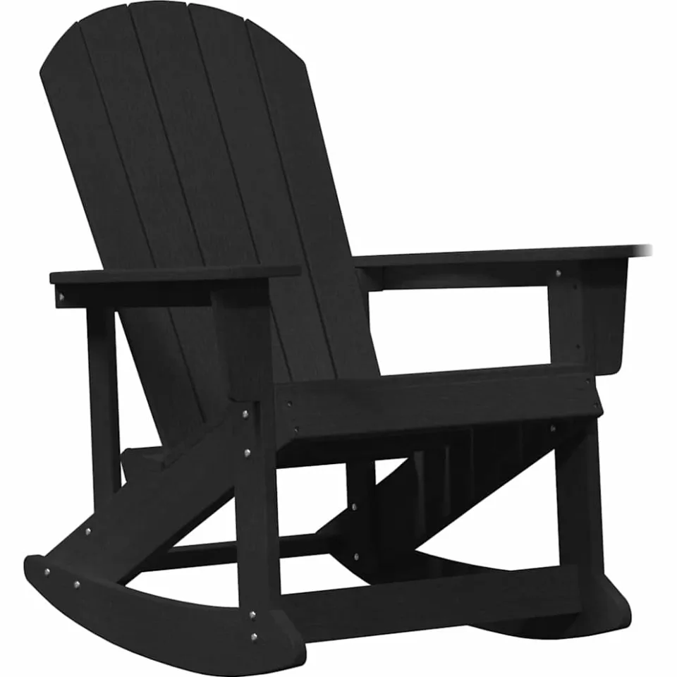 vidaXL Adirondack Schommeltjes 2 st 2-zits Zwart HDPE, foto 4