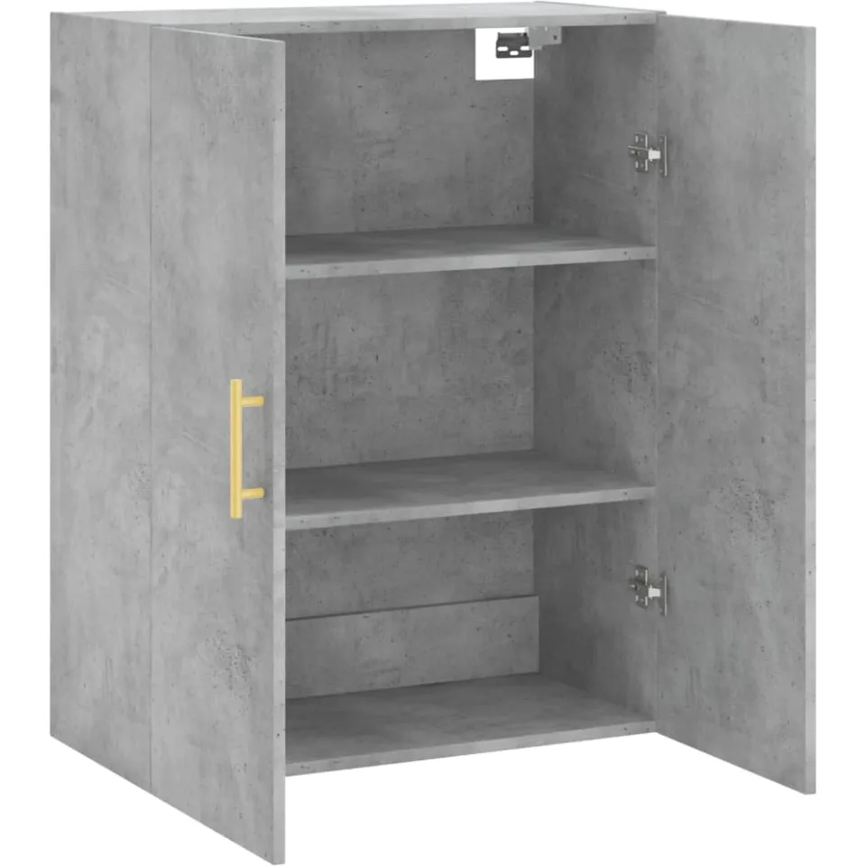 vidaXL Wandkast 69,5x34x90 cm betongrijs grijs, foto 4