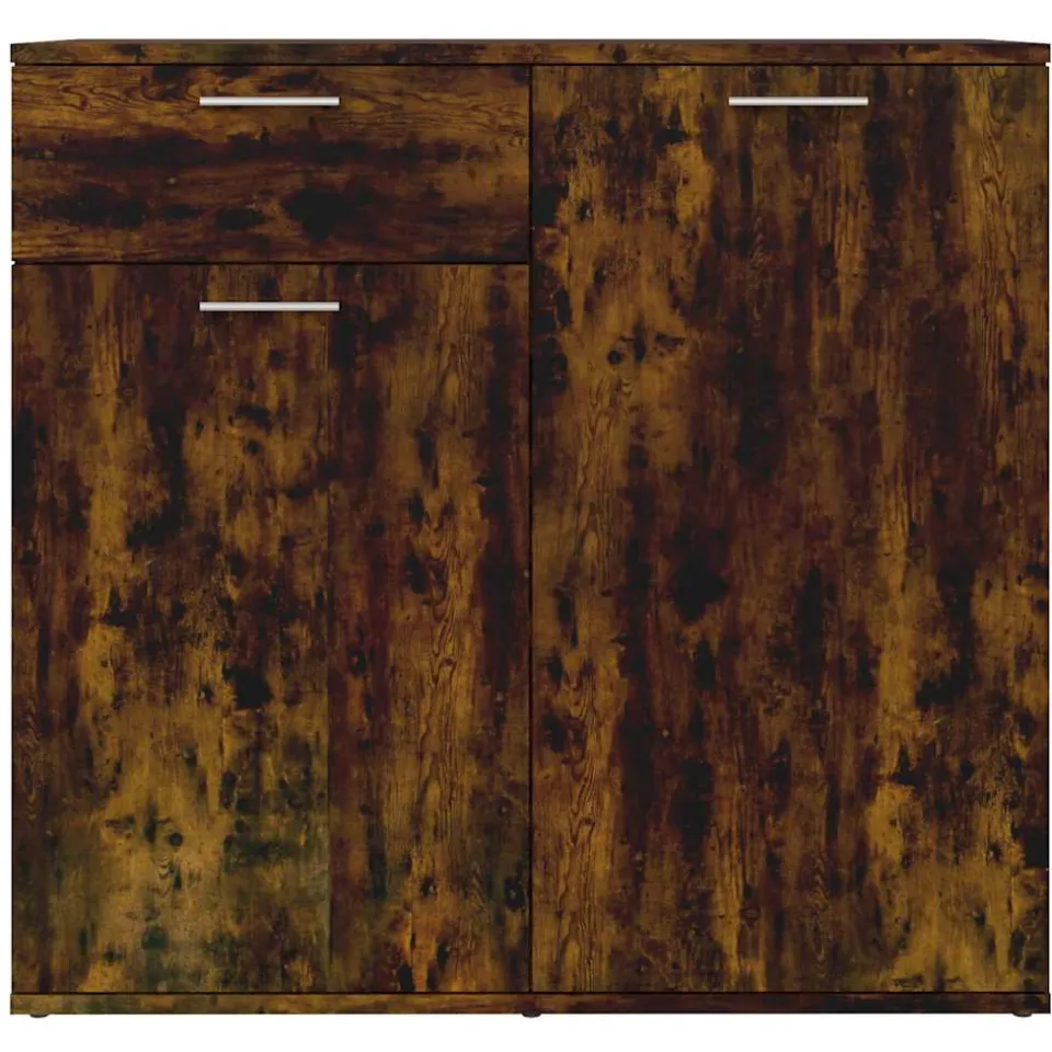 vidaXL Dressoir 80x36x75 cm bewerkt hout gerookt eikenkleurig, foto 4