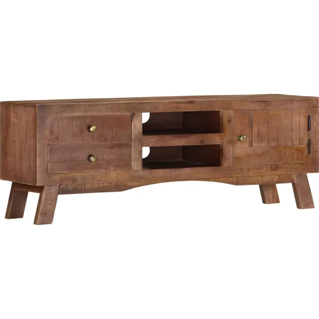 vidaXL Tv-meubel 110x30x40 cm ruw mangohout bruin