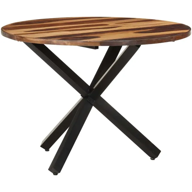 vidaXL Eettafel 100x100x75 cm acaciahout met honingkleurige afwerking Bruin