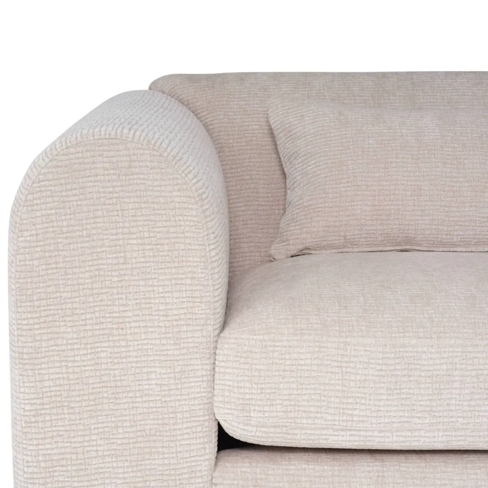 WOOOD Brenvo Hoekbank Rechts - Structure Velvet - Zand - 73x306x178, foto 6