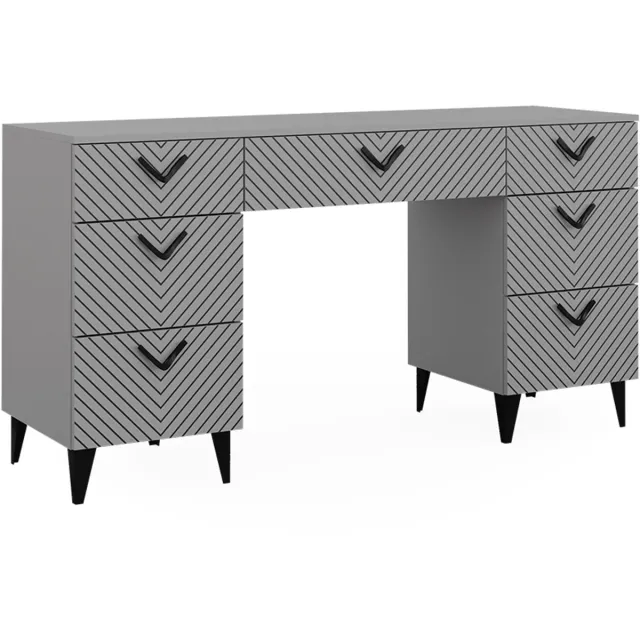 Vicco Anett Bureau – 150 x 45 cm met 7 laden Grijs