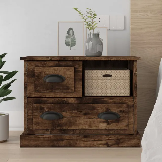 vidaXL Nachtkastje 60x39x45 cm gerookt eikenkleurig Bruin