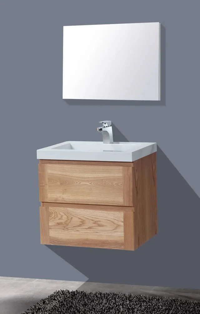 Sanilux Badkamermeubelset Sanilux Senza Wood 60x47x50 cm Massief Eikenhout Massief hout