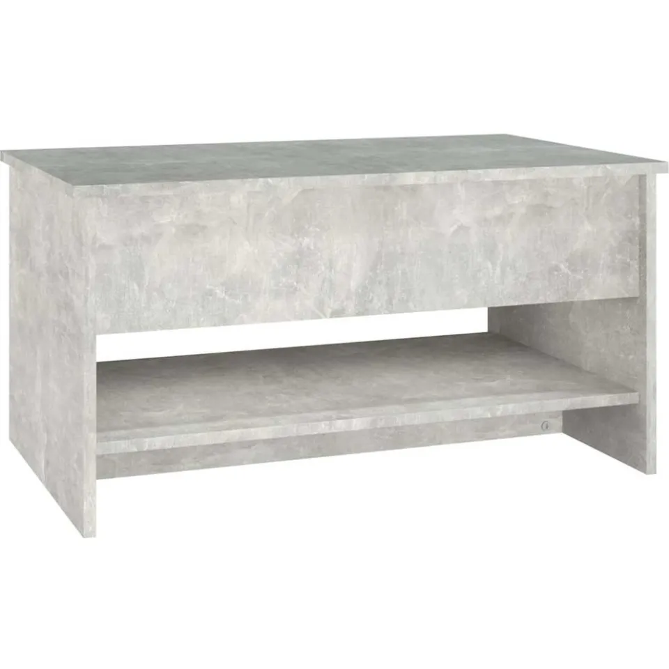 vidaXL Salontafel 80x50x40 cm bewerkt hout betongrijs grijs, foto 3