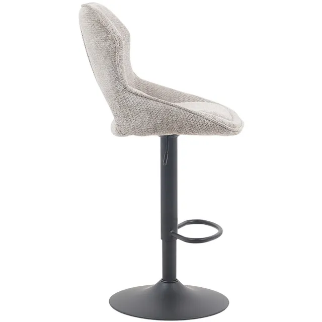 Rousseau Barstoel Mori Lichtgrijs – Verstelbare Zithoogte 65-86 cm – Draaibaar – Rousseau