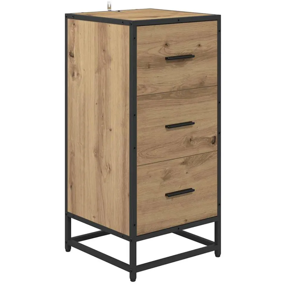 vidaXL Dressoir Artisan Eiken 35,5 x 35 x 76 cm, foto 3