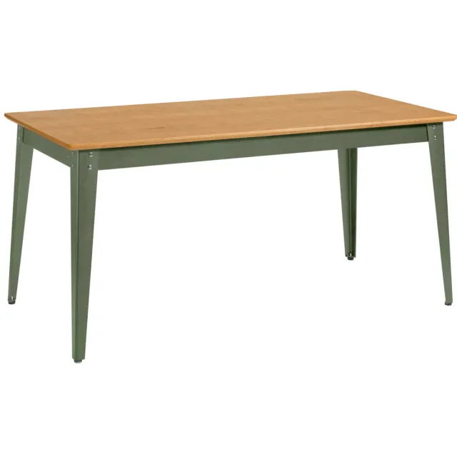 Vega Eettafel Acerios; 160x80x76 cm (LxBxH); Tafelblad wilde eik, frame olijf; rechthoekig