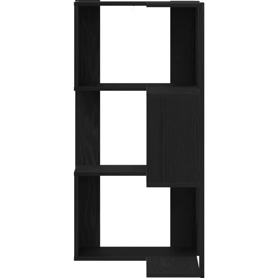 vidaXL Boekenkast 3-laags 50 x 50 x 102 cm Zwart Eiken, foto 4