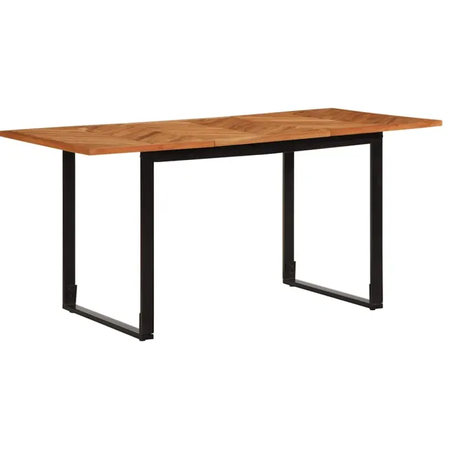 vidaXL Eettafel 160x80x75 cm massief acaciahout Bruin