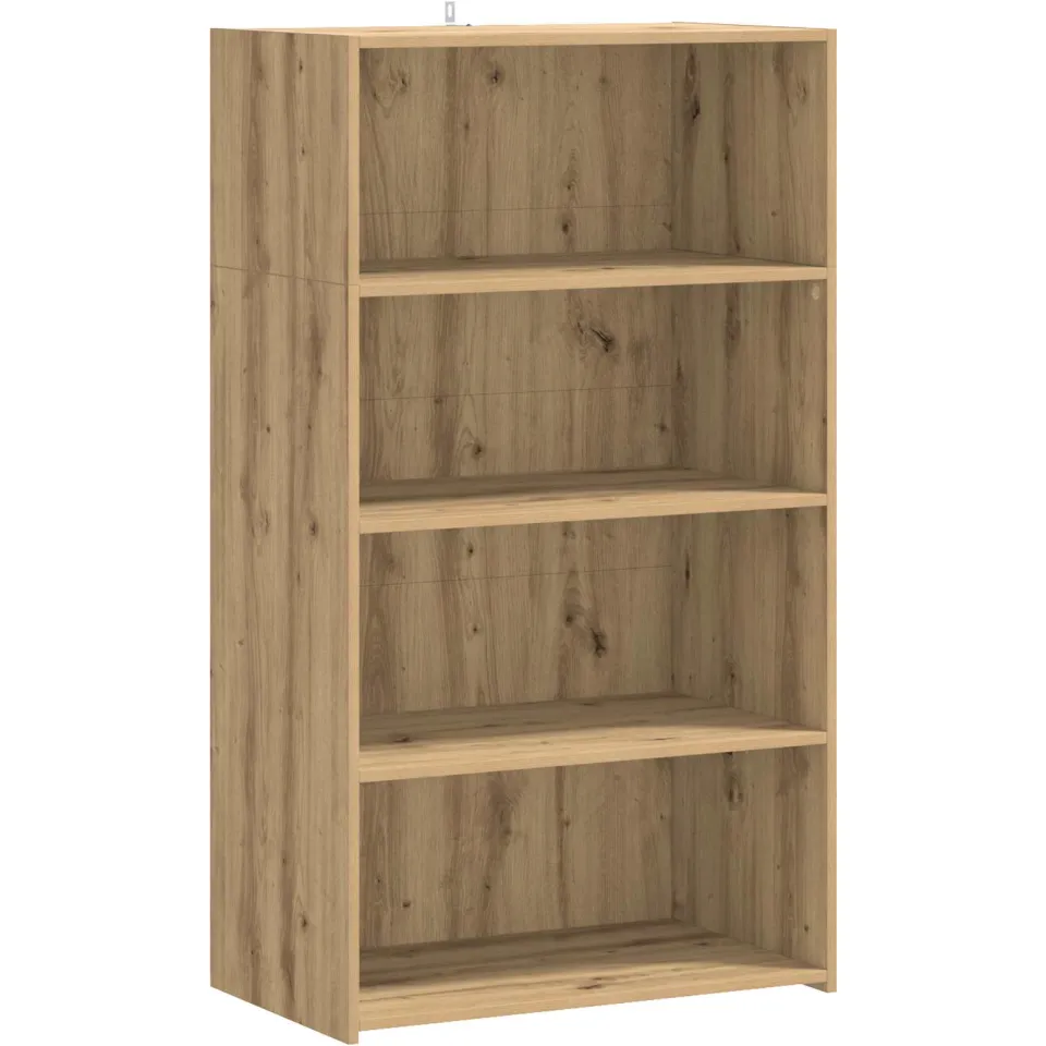 vidaXL Hoge kast Artisanaal eiken 70 x 41 x 124 cm Bewerkt hout Bruin