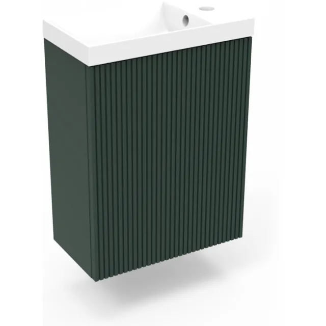Fonteinkast Highland Green Arcqua Ridge 40x55x28 cm Incl. Fontein Glans Wit Met Overloop