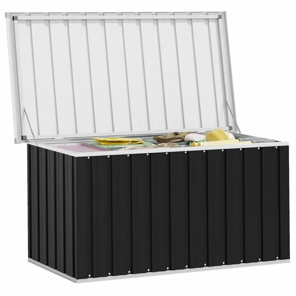 vidaXL Tuinbox 129x67x65 cm antraciet