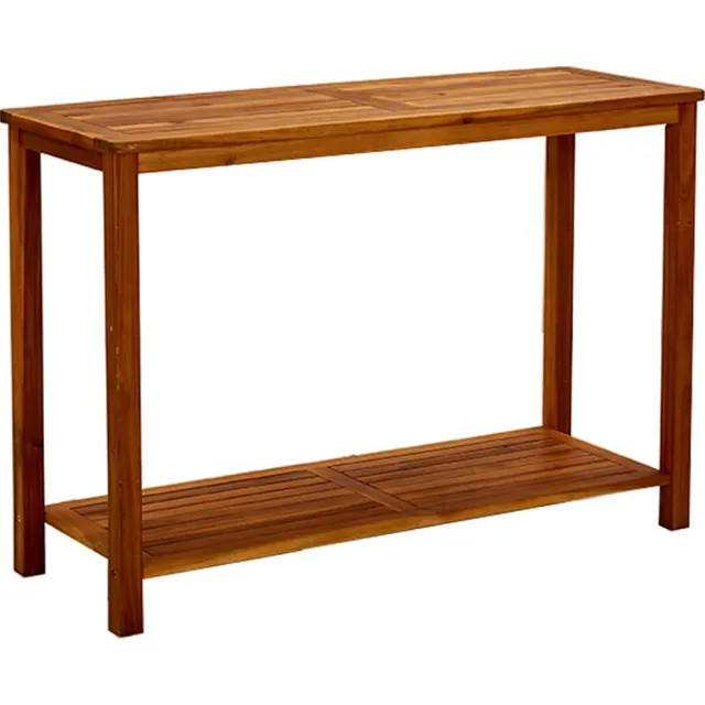 vidaXL Tuinwandtafel 110x40x75 cm massief acaciahout bruin, foto 2