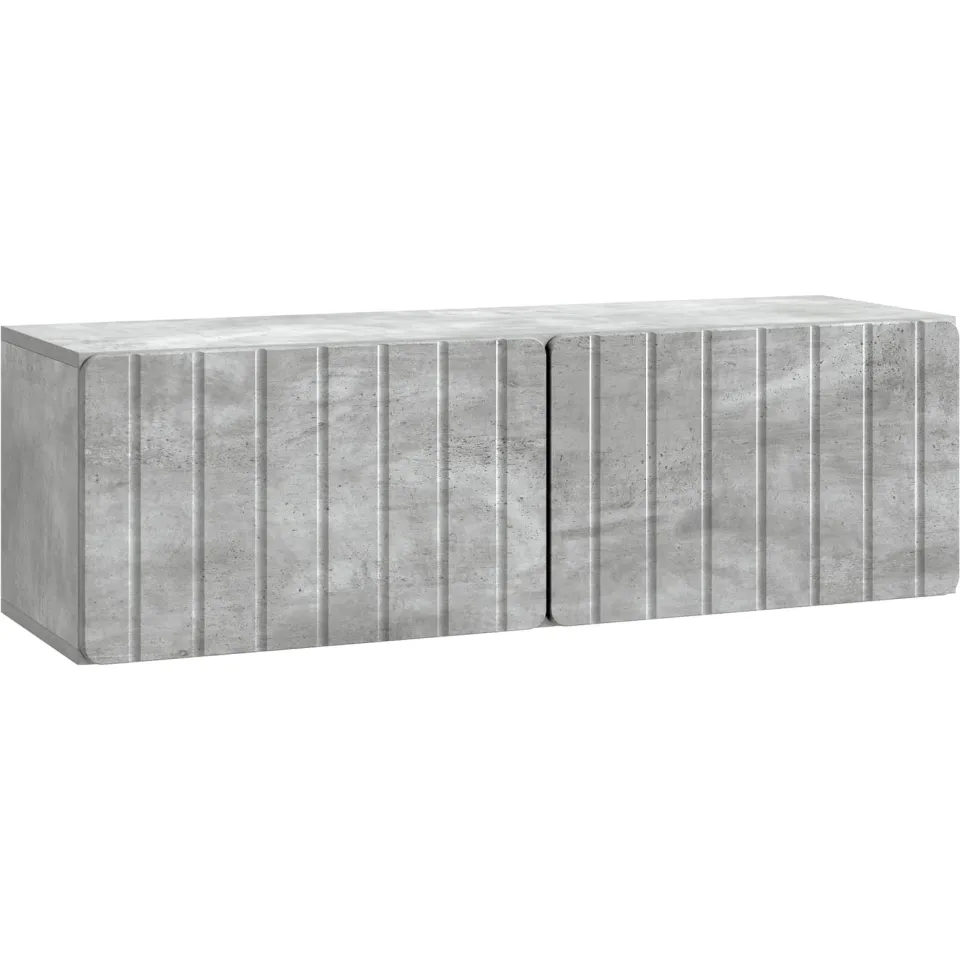vidaXL Wandbeugel TV-kast 98 x 31 x 30 cm Betongrijs Bewerkt hout grijs, foto 3