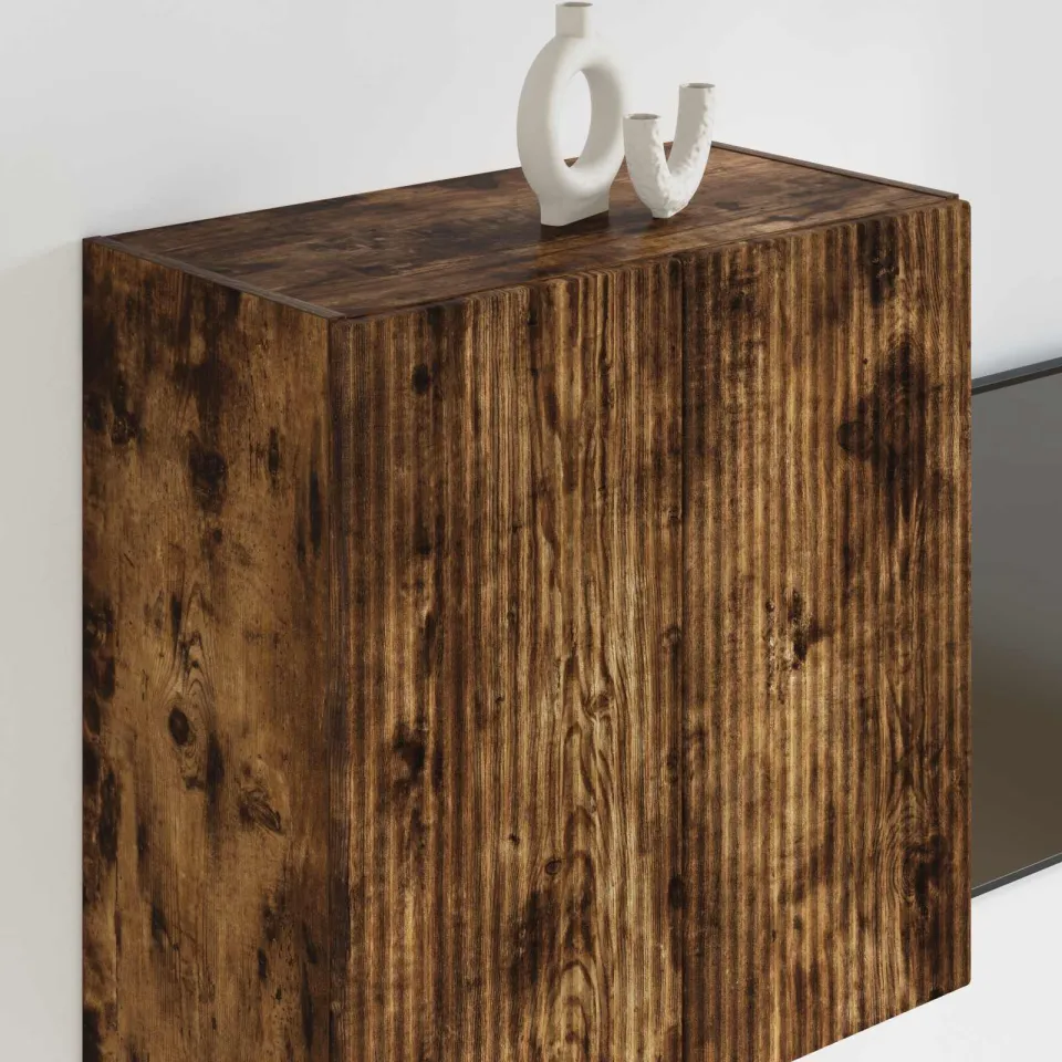 vidaXL TV-wandkast 59,5 x 31 x 60 cm Gerookt eiken Bewerkt hout, foto 4